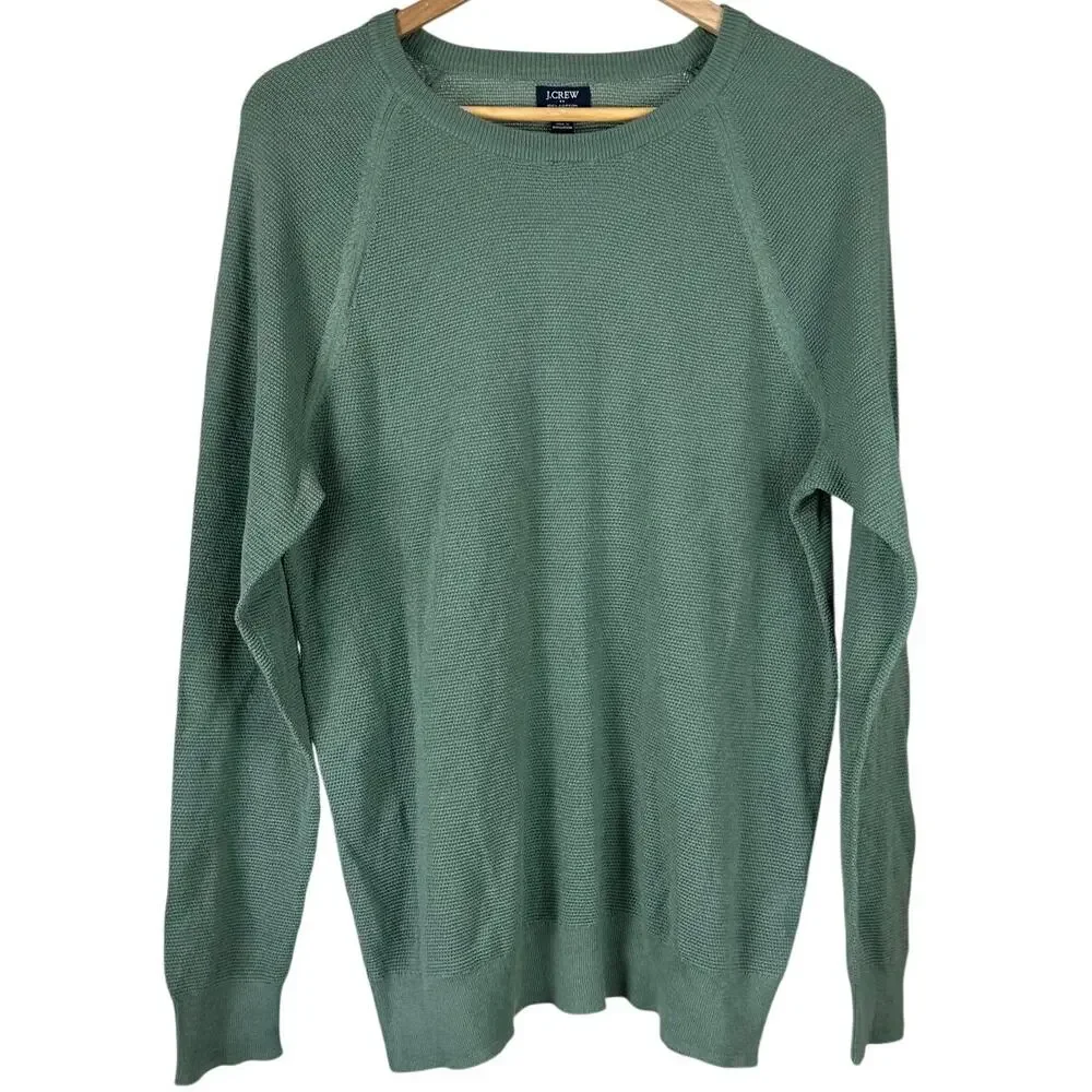 J. Crew Men's Crewneck Sweater Sage Green Size Large New With Tags Condition